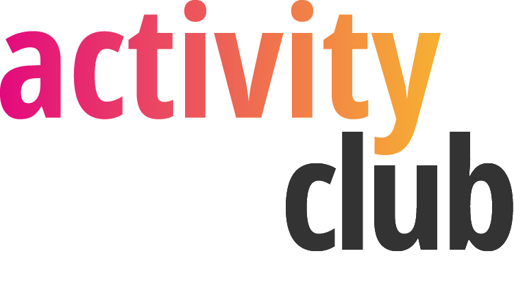 Logo ActivityClub: de twee woorden boven elkaar.